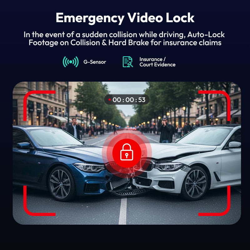 Botslab 4K Dash Cam Front with Night Vision[2026 Upgraded], 360°Rotatable Mini Car Camera with Super Capacitor, 5.8G WiFi & Bluetooth Dual-Band Connection, 24/7H Parking Mode, G-Sensor (HK40 Plus)
