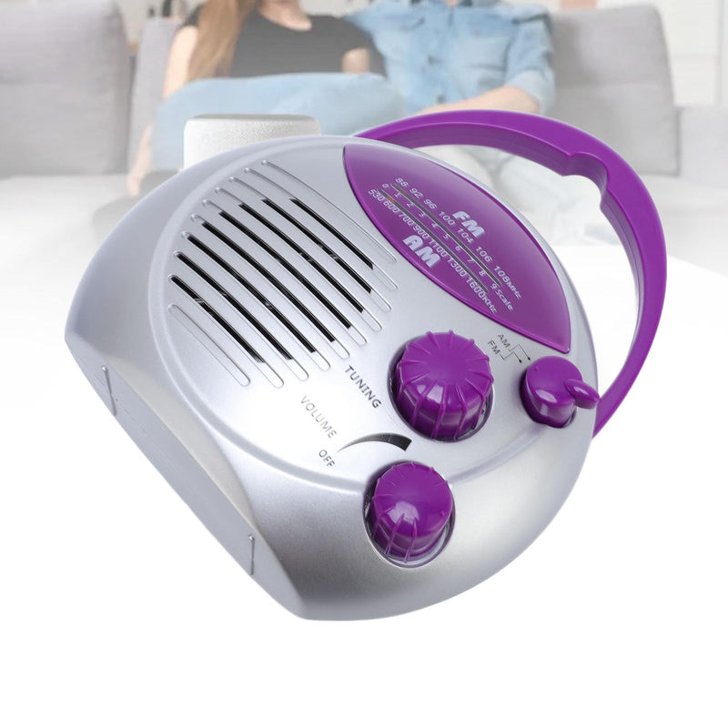Shower Radio, Water Proof Portable Mini AM FM Radio, Battery Powered Hanging Bathroom Radio for Home, Hot Tub, Kitchen, Outdoor