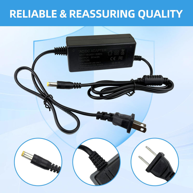 9V AC/DC Power Adaptor Compatible with Command Mesh Kit Alesis Debut Kit, Alesis Nitro Max Nitro Pro Kit, Mesh Electronic Drum Module Electronic Drum Module Power Adapter Supply Cord