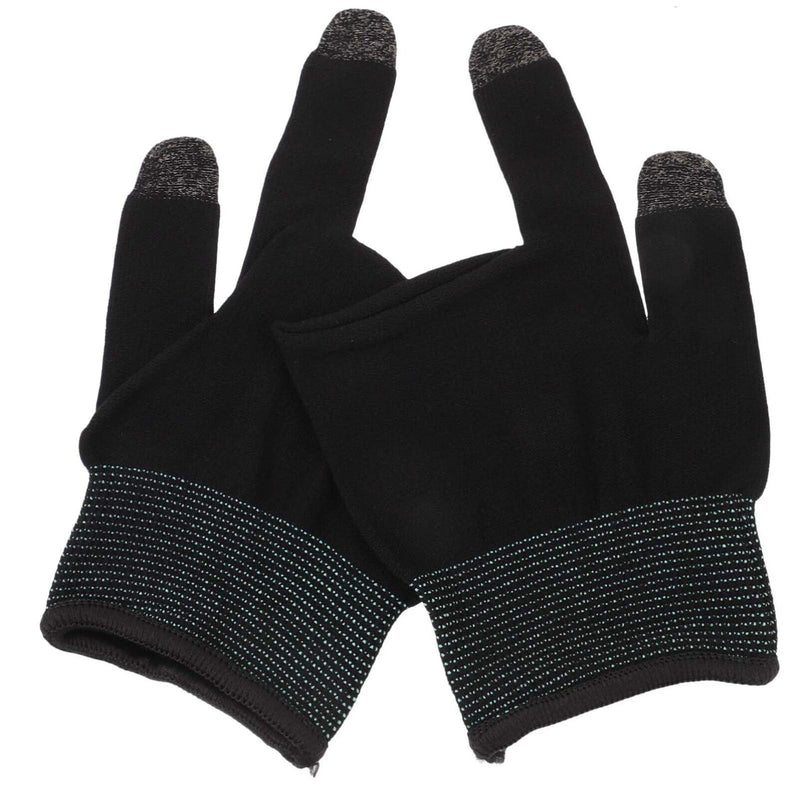 1 Pair Gaming Gloves Touchscreen Gloves Finger Sleeve for Gaming Anti Sweat Game Controller Finger Thumb Sleeve Breathable Finger Covers for Mobile Phone Game Black