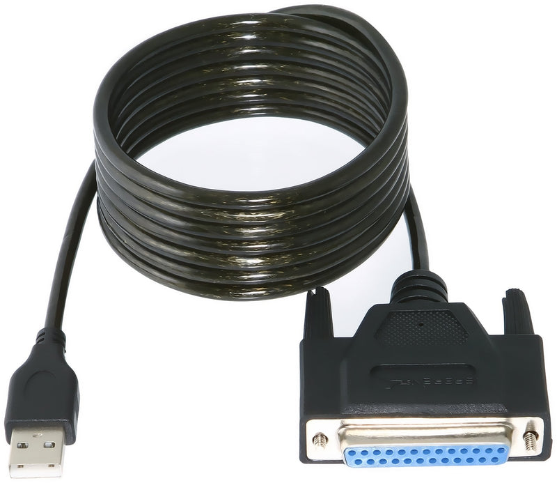 [AUSTRALIA] - Sabrent USB 2.0 to DB25 IEEE-1284 Parallel Printer Cable Adapter [THUMBSCREWS Connectors] (CB-DB25) DB25 Thumbscrews 
