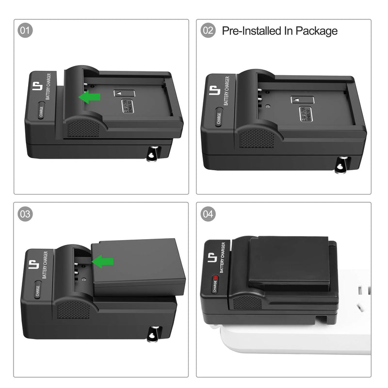 EN-EL12 Battery Charger, LP Charger Compatible with Nikon Coolpix A1000, B600, AW130, AW110, AW100, A900, W300, S1200pj, S9900, S9700, S9500, S9400, S9300, S9200, S8200, S6300, S6200, S6100, S800C 2 Batteries & Charger Pack