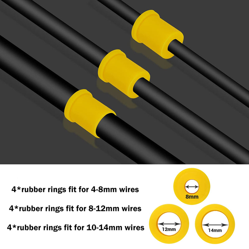 Elezenioc Junction Box Waterproof IP68, 4-Way Junction Box Outdoor Waterproof Cable Connector Outdoor Electrical Outdoor Distribution Box, Earth Cable Terminal Box, 4 mm - 12 mm (4 Way) 4 Way