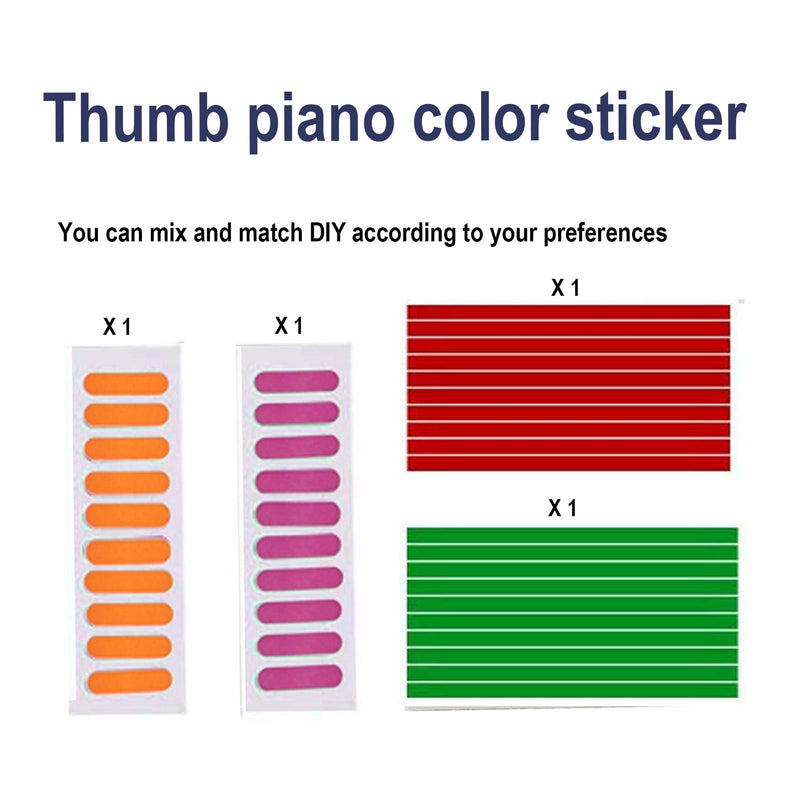 [AUSTRALIA] - 2set Kalimba Thumb Piano Note Stickers for Beginner Learner Musical Gift and Kalimba Scale Sticker Percussion (Color) 