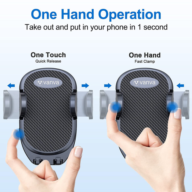 Universal Air Vent Car Mount, [ Big Phones & Thick Case Friendly ] Cell Phone Holder for Car Hands Free Clamp Cradle Vehicle fit for All Apple (B1)