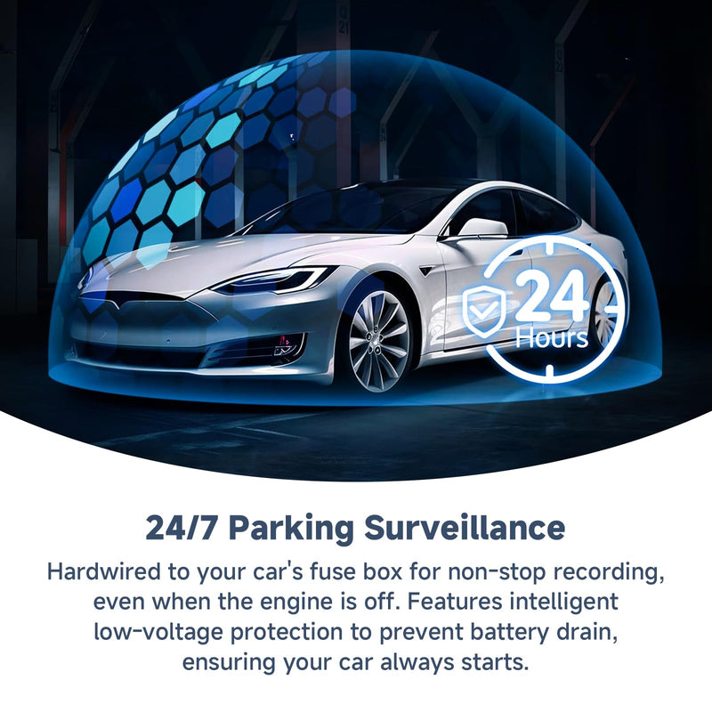 [AUSTRALIA] - Dash Cam Hardwire Kit with Digital Voltage Display & Adjustable Protection, 12V-24V to 5V/3A, 3-Lead USB-C Hardwire Kit w/Low Voltage Cutoff & 24H Parking Mode, Car Truck SUV KS3 