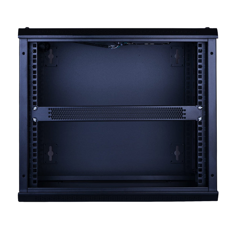 1U Blank Rack Mount Panel Spacer with Venting for 19in Server Rack Enclosure or Network Cabinet – 2 Pack, Black 1U