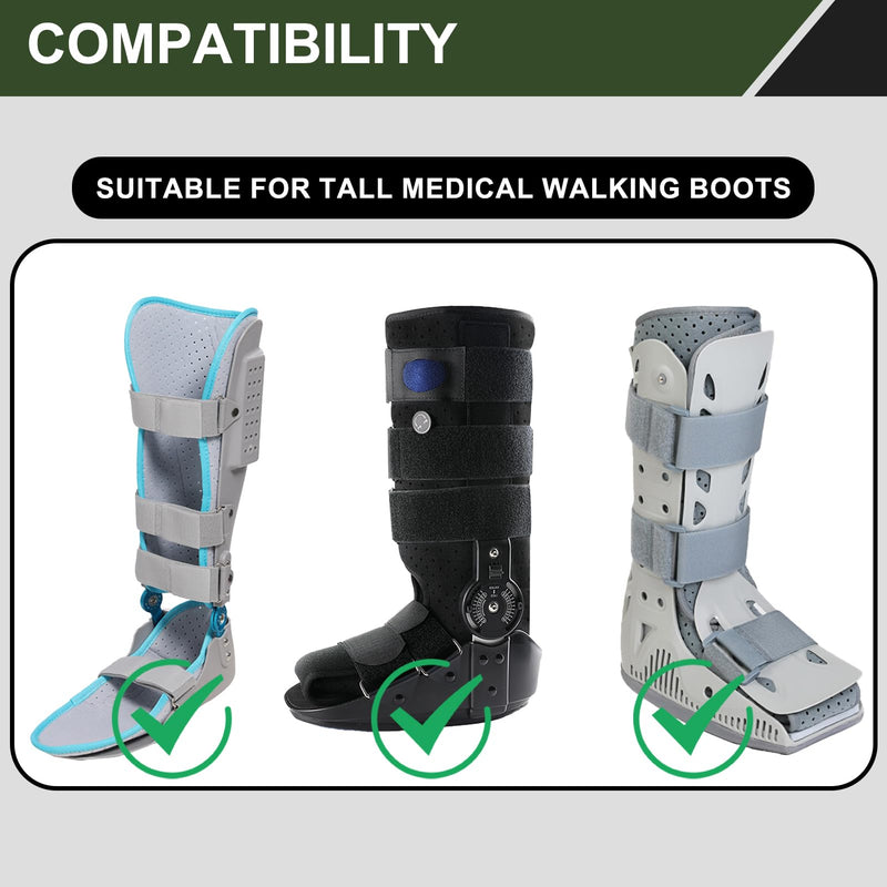 WEESTAAMO Medical Boot Cover Shoe Covers Waterproof Air Cam Walker Fracture Boots Medical Orthopaedic Boots for Foot and Sprained Ankle (M) M