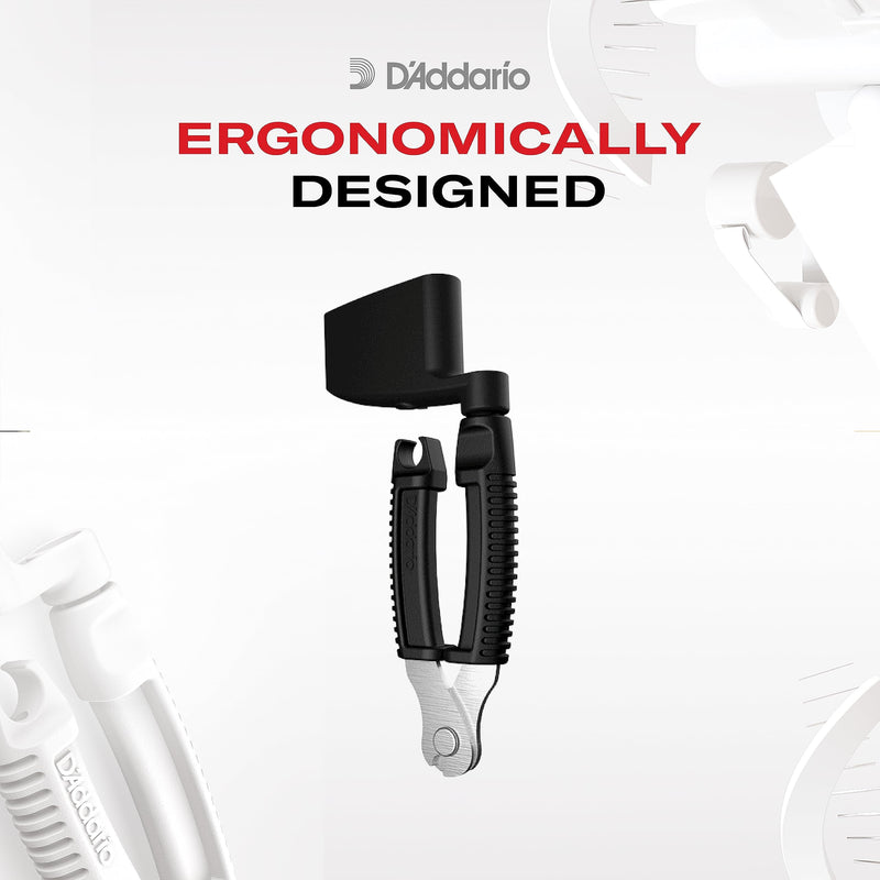 [AUSTRALIA] - D'Addario Accessories Bass Pro-Winder - Bass Guitar String Winder, Bass String Cutter, Bass Guitar Bridge Pin Puller - Ultimate Ergonomic All in One Bass Tool for Restringing - Black Bass ProWinder 