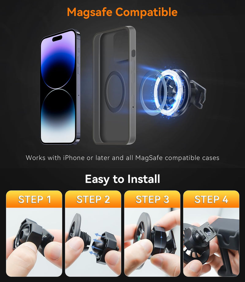 Magnetic Phone Mount for Mazda CX-5 2017-2025,Hands Free Car Phone Holder for CX5,Compatible with iPhone 15 Pro max/14/13/12 Mag Safe Case and All Phones