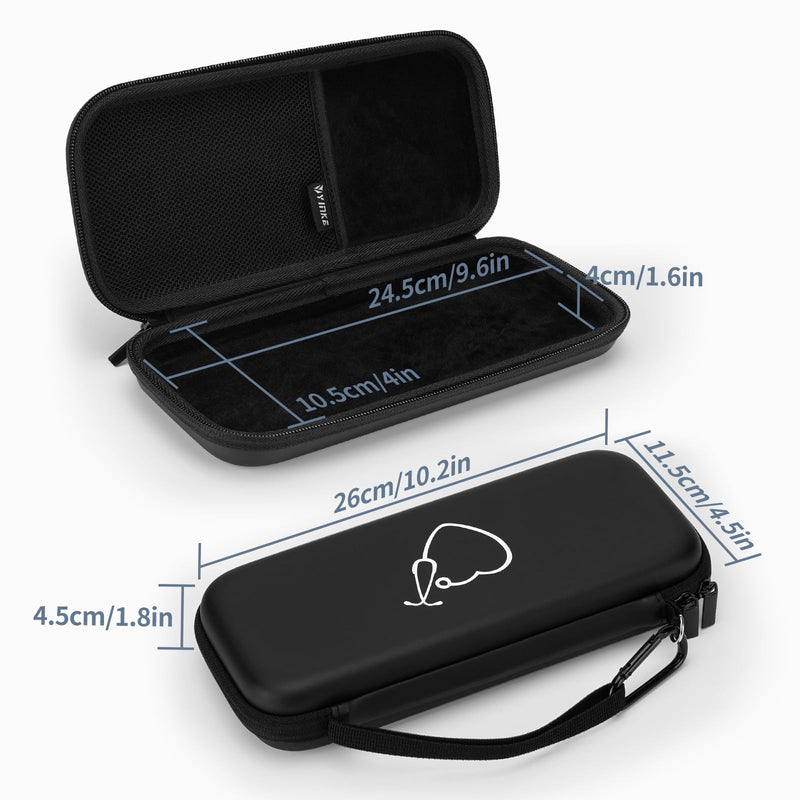 Yinke Stethoscope Bag for 9M Littmann/MDF/ADC Stethoscope Nurse Accessory for Emergency Paramedics Small and Portable Shockproof for Travel Fits Medical Scissors Reflex Hammer Pen Light Black Optimization