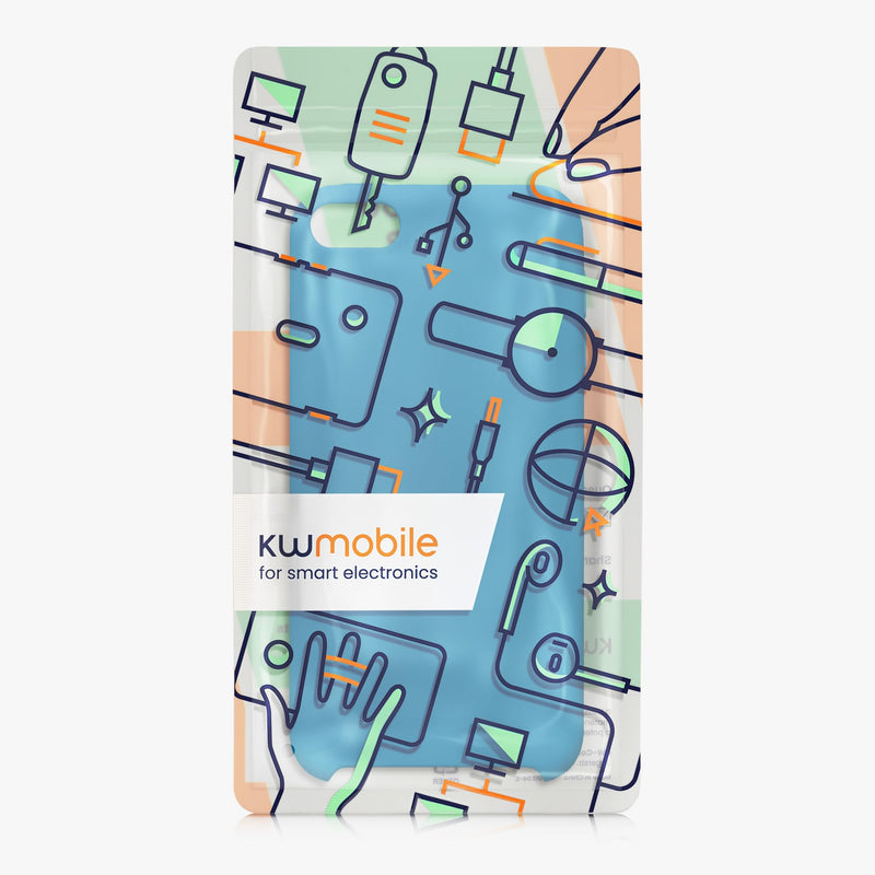 kwmobile TPU Silicone Case Compatible with Apple iPod Touch 6G / 7G (6th and 7th Generation) - Case Soft Flexible Protective Cover - Caribbean Blue