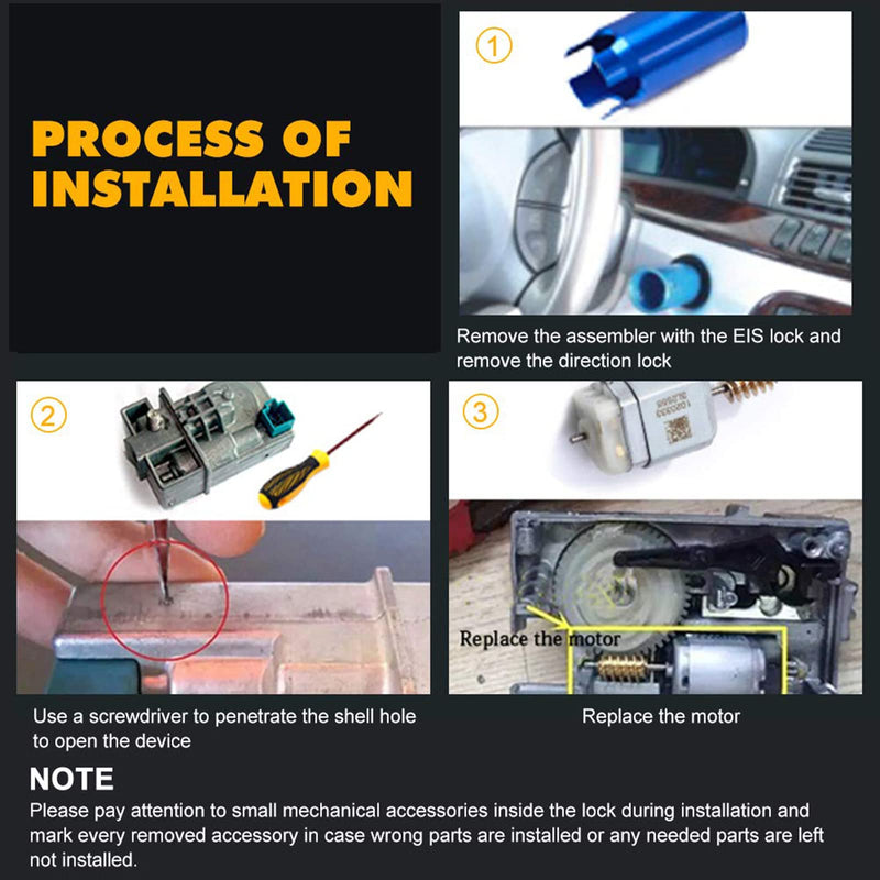 [AUSTRALIA] - 3 in 1 ELV Steering Wheel Lock Electric Motor,Direction Lock Motor Lock Disassembler Pin Disassembler for Mercedes Benz Ignition Lock Dowel Pin Removal Tool Kit 