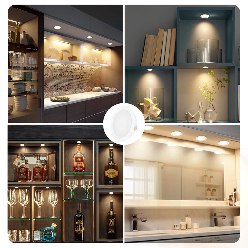 YindaLux Set of 3 LED Recessed Spotlights 230 V Dimmable 3 W 3000 K Warm White LED Spot Ultra Flat 300LM Bore Hole 55-58 mm and 15 mm Flat IP44 Furniture Recessed Spotlights for Mirror Cabinet, White 3 pieces White 3000k