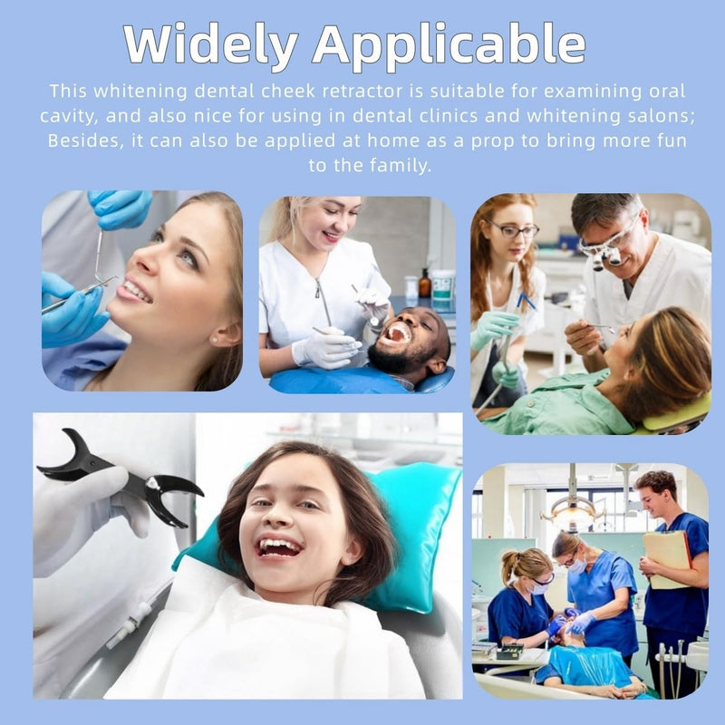[AUSTRALIA] - Dental Cheek Holder, Autoclavable Double Head Mouth Opener for Teeth Whitening, 2 Sizes T-shaped Transparent Lip Cheek Holder for Dentist, Oral Care, Party, Mouth Guard, Pronouncing White 