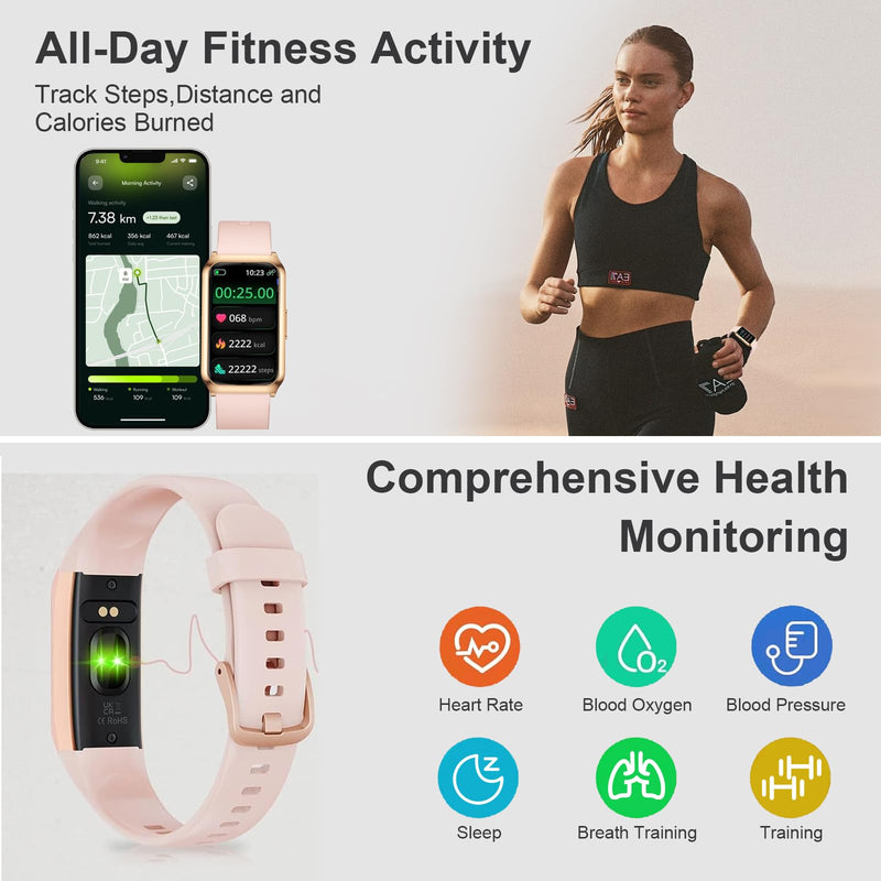 Smart Watches for Women Gold+Gold Square Smart Watch
