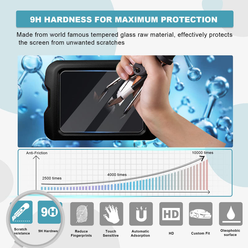 CDEFG for 2018 2019 2020 2021 2022 2023 Wrangler JL/Gladiator JT Center Control Touchscreen Navigation Touch Screen Protector, HD Clear Tempered Glass 9H Scratch Resistance (for 8.4" Screen) for 8.4" Screen