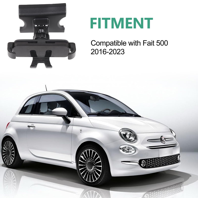 Car Center Console Cell Phone Holder Compatible with Fiat 500 2016-2023 Center Console Air Vent Under Phone Holder Adjustable 360 Rotation Vent Clip Fits for All Smartphones (Style B) Style B