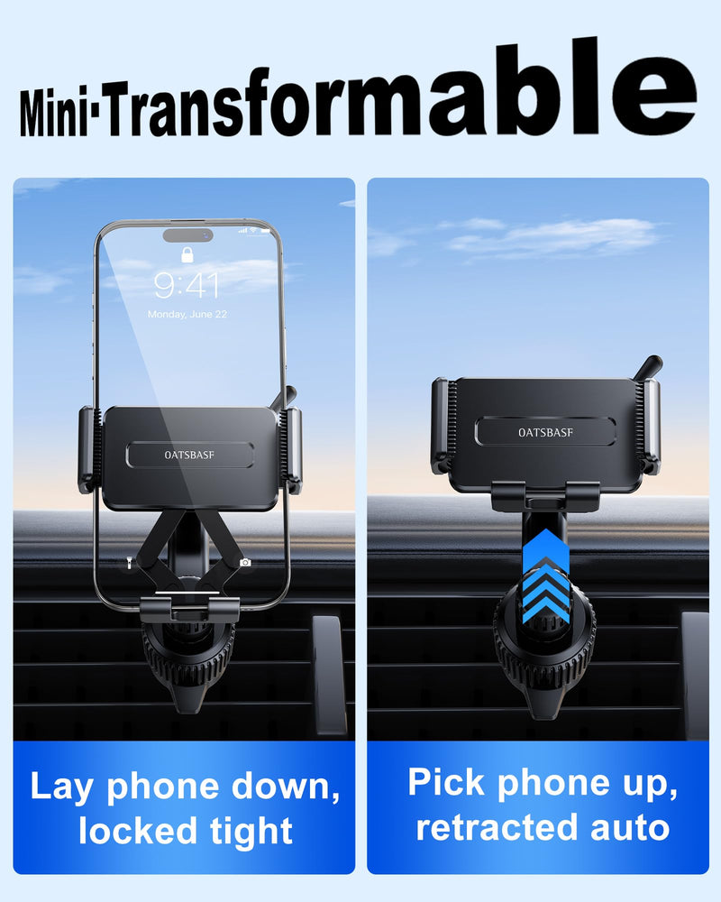 360 Rotatable Car Vent Phone Mount [No Blocking Air Vent] Universal Clip Vehicle Cell Phone Holder Stand Hands Free, Fit for iPhone 17 Pro Max 16 Plus 15 14 13 12 Samsung Google All Phones
