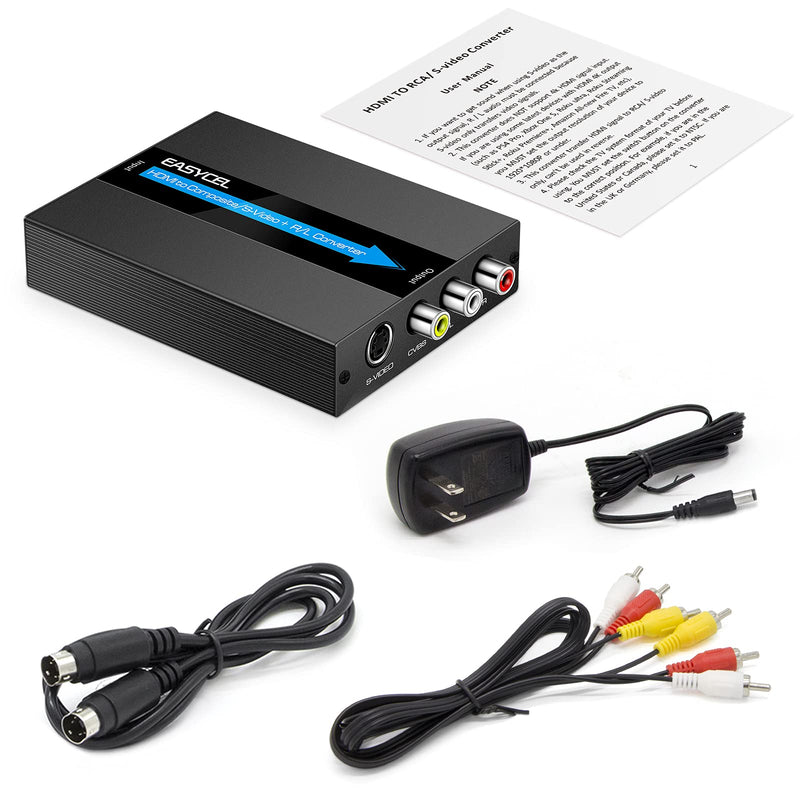 [AUSTRALIA] - HDMI to S-Video RCA Converter, 1080P Input, Easy Installation, No Software Required 