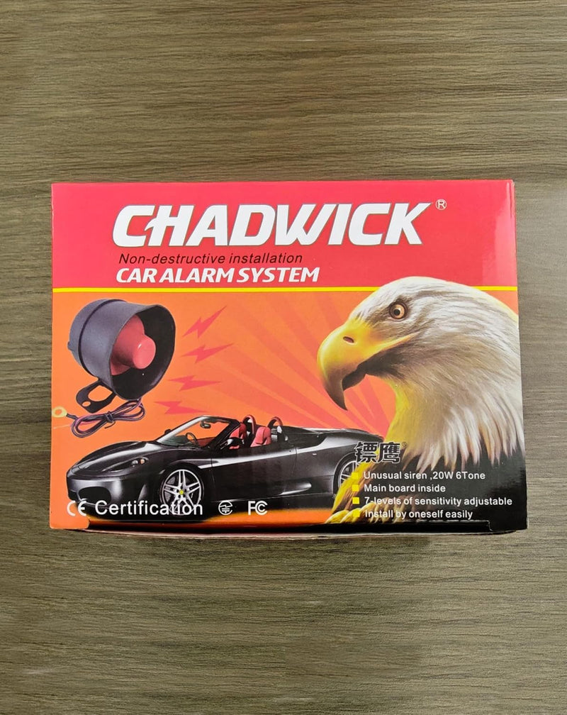 CHADWICK Vehicle Security Alarm, 7-Level Sensitivity, M810-8110 | A wired siren, adjustable vibration response and two remotes provide practical security for compatible 12V vehicles CW-8110