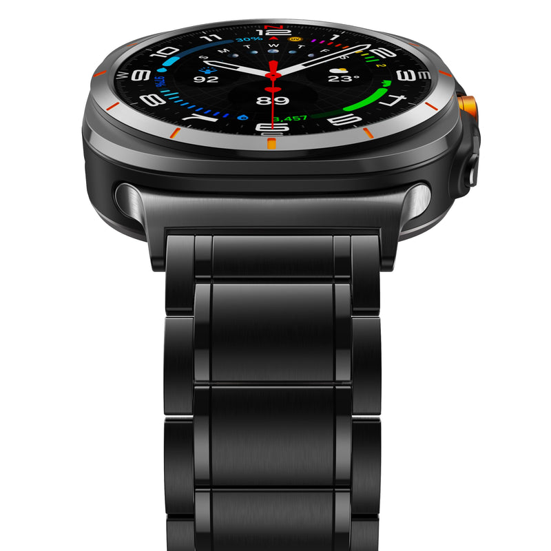 Samsung Galaxy Watch Ultra Bezel Cover and Samsung Galaxy Watch Ultra Titanium Band, Comes with Screen Protector (Black 47mm)