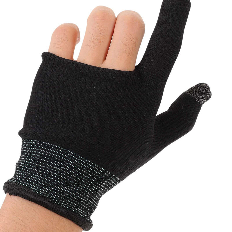 1 Pair Gaming Gloves Touchscreen Gloves Finger Sleeve for Gaming Anti Sweat Game Controller Finger Thumb Sleeve Breathable Finger Covers for Mobile Phone Game Black