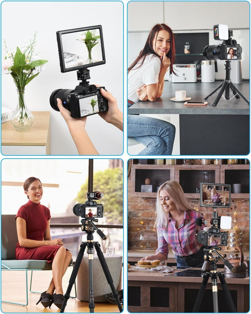[AUSTRALIA] - Triple Cold Shoe Mount with 1/4"-20 Thread 3 Port Cold Shoe Mount for Microphone LED Flash Light Monitor 