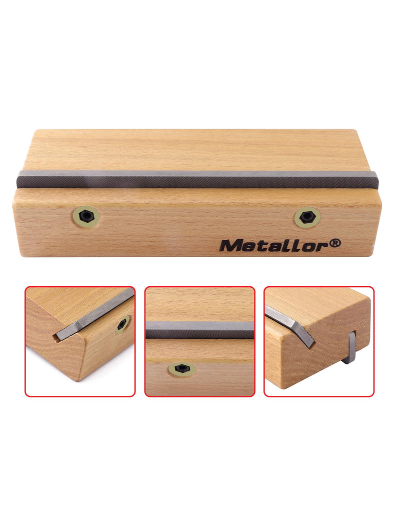Metallor Guitar Fret Beveling File Wood Guitar Fret Crowning File Chamfering File Wood Cutting Edge Tool Fret End Dressing Guitar Luthier Tool Repair Tools.