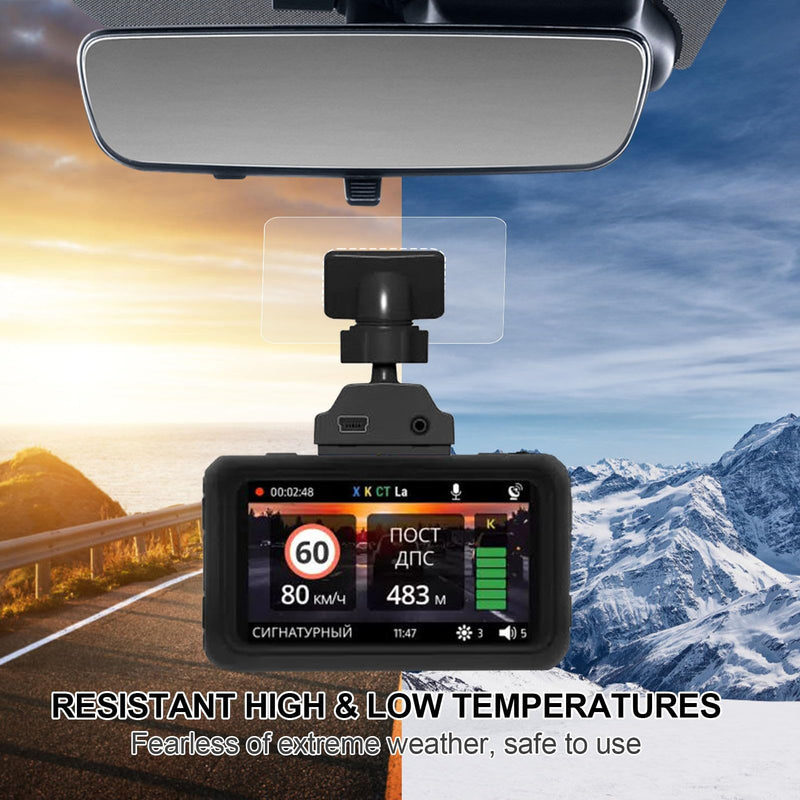 Car Windshield Electrostatic Film and Double-Sided Sticker Adhesive Pad for Mounting Dash Cam Reflective Clear Static Cling Window Stickers,Scratch-Proof & Residue-Free Car Shield Decal (6x8+6x11cm) 6x8+6x11cm