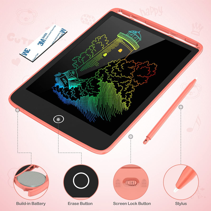 2 Pack LCD Writing Tablet, Colorful Screen Doodle Board 8.5 Inch Drawing Tablet for Kids, Learning Toys Birthday Gifts Travel Activity Games for 3 4 5 6 Year Old Boys and Girls Toddlers