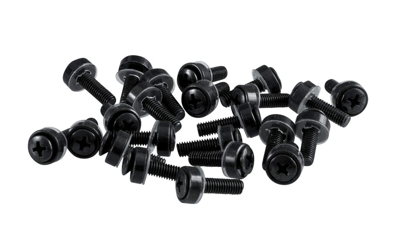 Gator Rackworks Standard Size Rack Screws; 25 Pack (GRW-SCRW025) , Black
