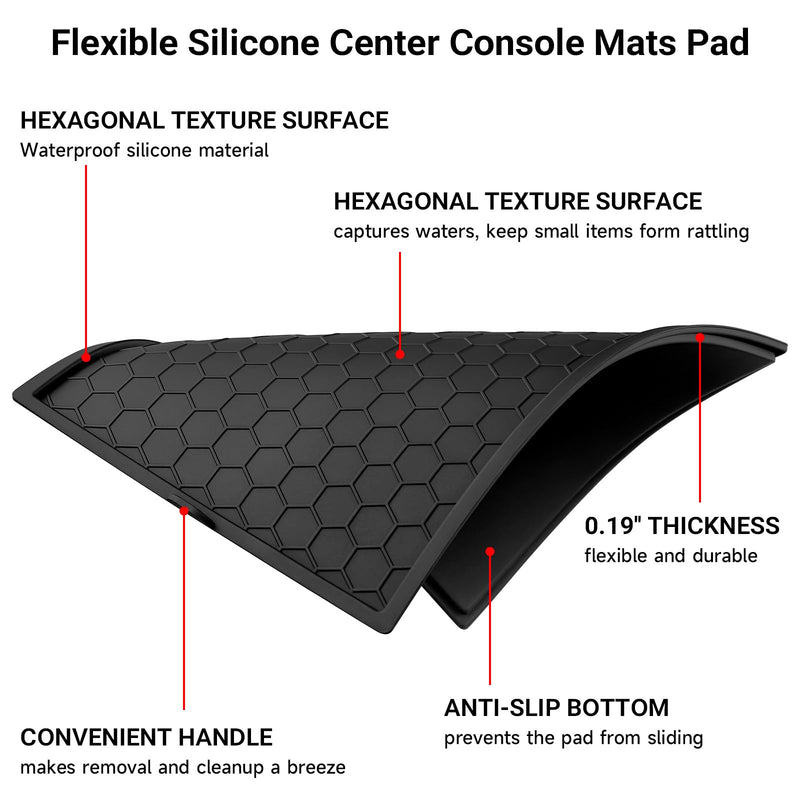 Silicone Non-Slip Center Console Liner Organizer Mats Pad for Toyota Camry 2018 2019 2020 2021 2022 2023 2024 Interior Trim Accessories