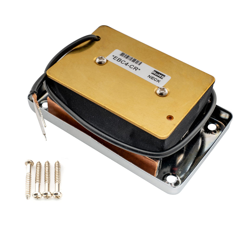 Artec EBC4 Ceramic Sidewinder Mudbucker Style Bass Pickup Neck Pickup 30K for Epiphone/USA SG EB Style Electric Bass, Chrome