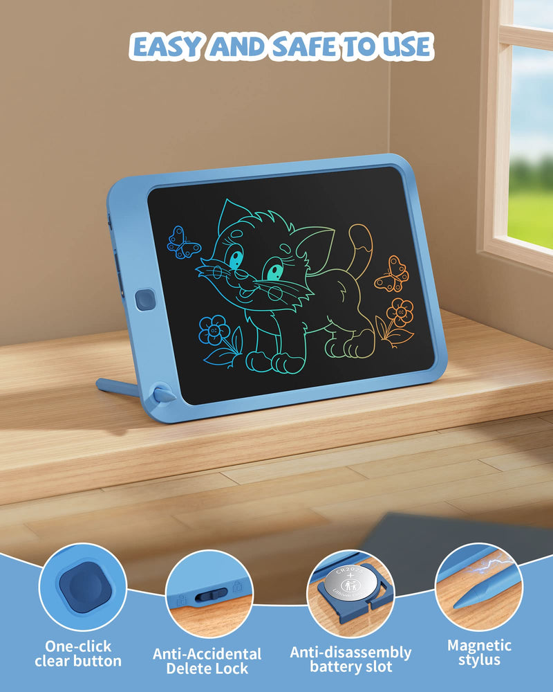 LCD Writing Tablet 10 Inch for Kids（Navy+Green）