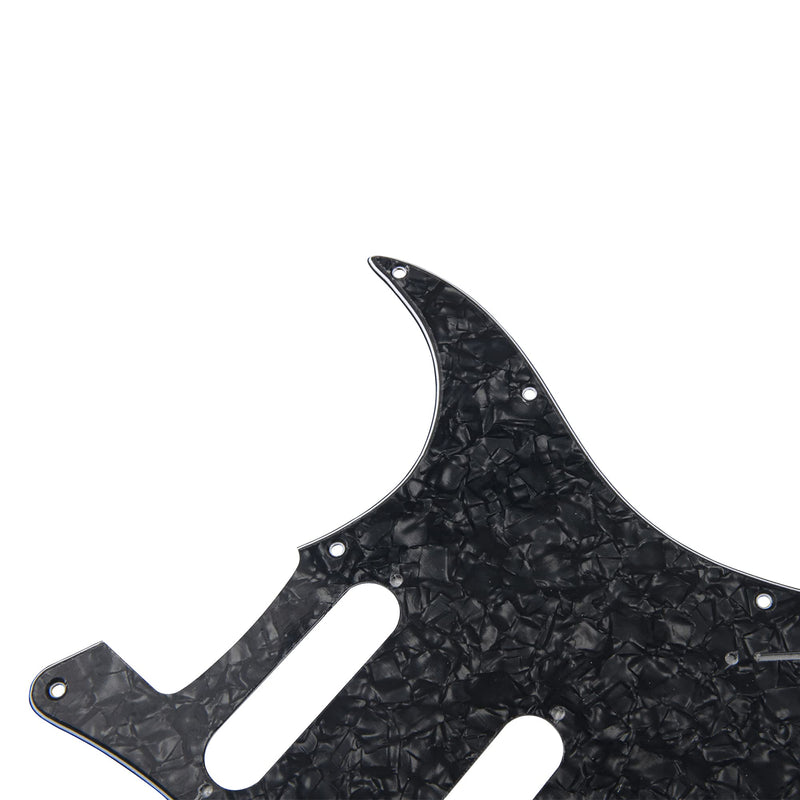 [AUSTRALIA] - 1Pcs Yootones 11 Hole Round Corner HSS Pickguard Guitar BackPlate Set with Pickguard Screws Compatible with USA/Mexican Stratocaster Strat Mounting Open Pickup (4Ply Black Pearl) 4Ply Black Pearl 