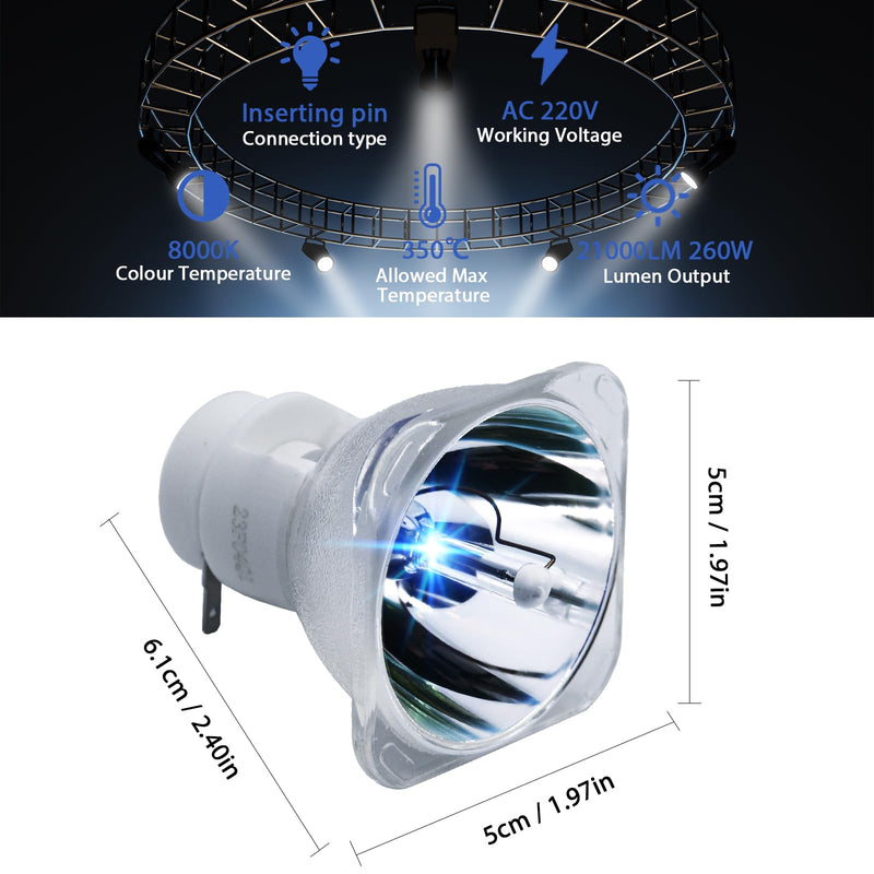 Msd Platinum 10R 260W Replacement Projector Lamps for Moving Head Beam Lamp, Stage Light Bulb, Moving Head Light