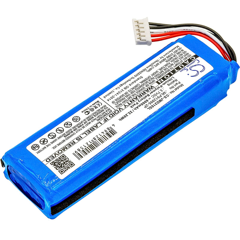 Cameron Sino 6000mAh Li-Polymer Battery for JBL Charge 2+, Charge Plus, fits JBL MLP912995-2P