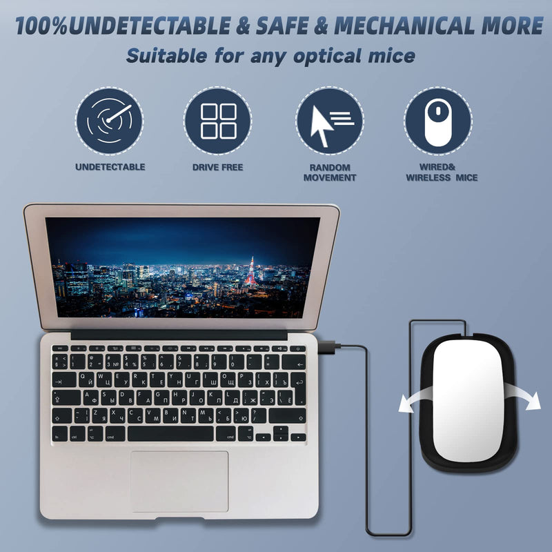 CHOKMAX Mouse Jiggler, Undetectable Mouse Mover Wiggler Shaker with Drive Free USB Port Simulate Mouse Automatic Random Movement to Prevent Computer Laptop from Sleeping and Keep PC Awake