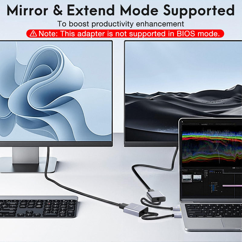 USB to DisplayPort Adapter for Windows 7/8/10/11, MAC OS | 1080P 60Hz USB 3.0 Male to DisplayPort Female Monitor Converter for Windows 7/8/10/11, MAC OS - Requires Driver Silver