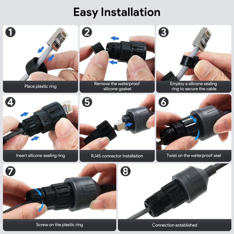 Starlink Performance Adapter Gen 3, Starlink Performance Gen 3 Cable Extension to RJ45 Coupler Waterproof Compatible with Starlink Performance Gen 3 Dish (1 Pack) Performance Gen 3 Ethernet Adapter