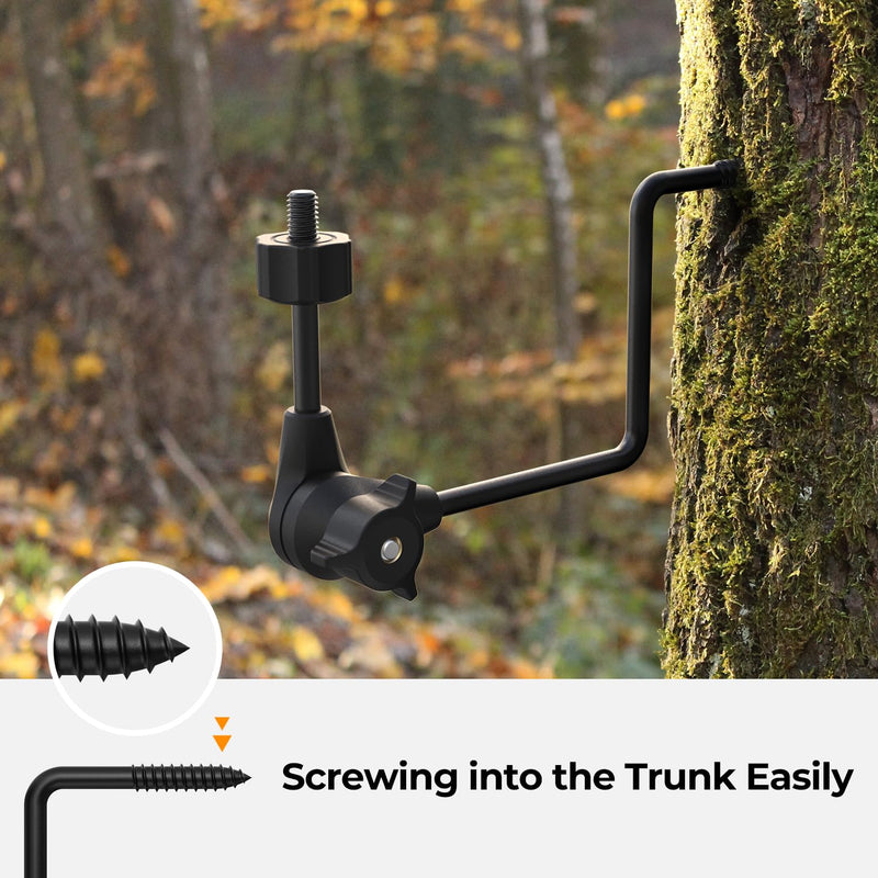 K&F Concept 2 Pack Trail Camera Holders, 360° Adjustable Game Camera Tree Mount