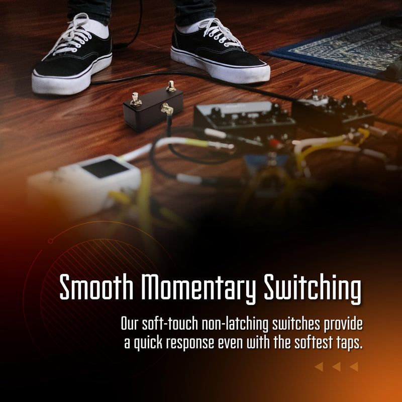 Dual Foot Switch Pedal - Versatile TRS Auxiliary Guitar Pedal - Expand Your Multi Effects Processor - Hand Wired and Built for the Road (Arctic White)