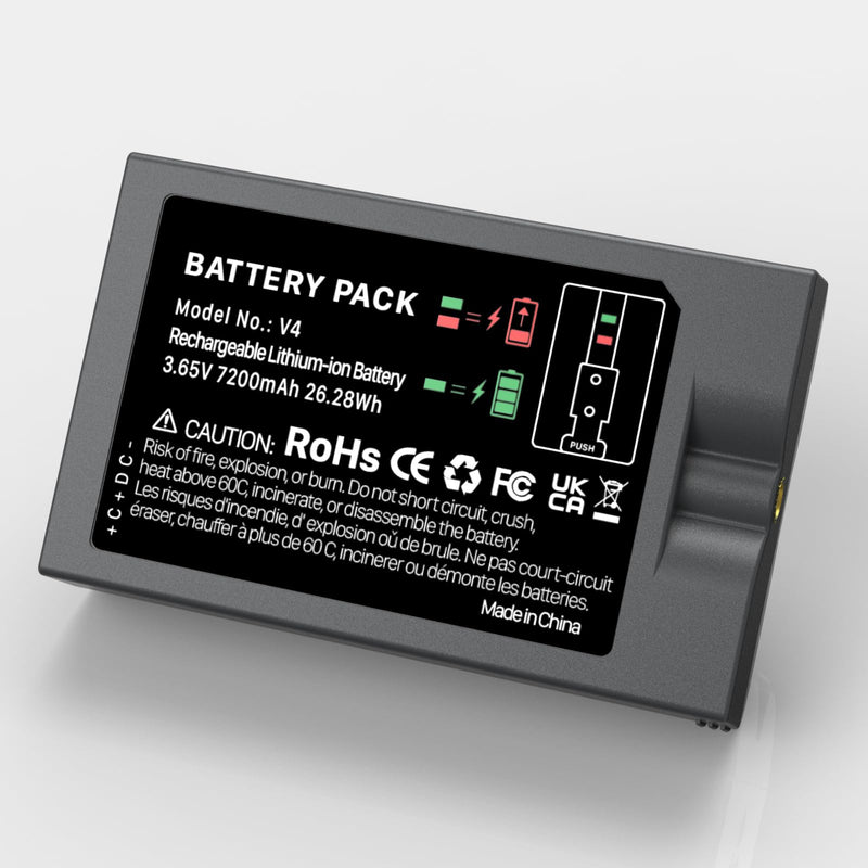 1 Pack Replacement for Ring Battery 7200mAh for Ring-Doorbell-Camera 2/3/4/3plus, Stick Up Cam (2nd and 3rd Gen), Spotlight Camera Battery, Upgrade High Capacity 3.65V for Ring Camera Battery