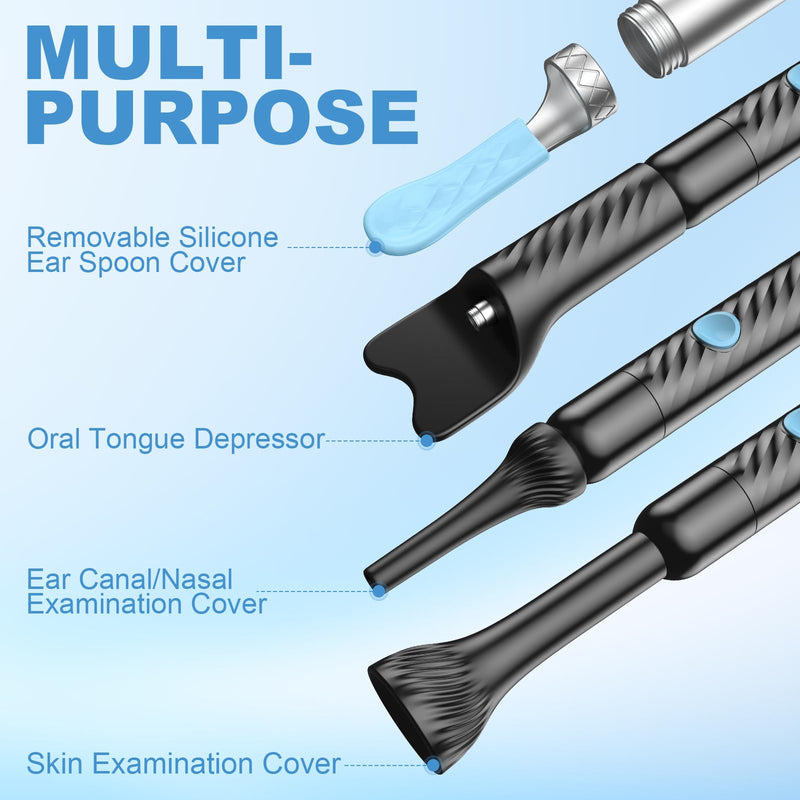 Euakee 4 in 1 Ear Wax Remover Otoscope, 1080P WiFi IP67 Waterproof Ear Cleaner for Adults Children, for Ear Canal, Nose, Mouth and Skin Examination, Ear Cleaner for iOS, Android 03
