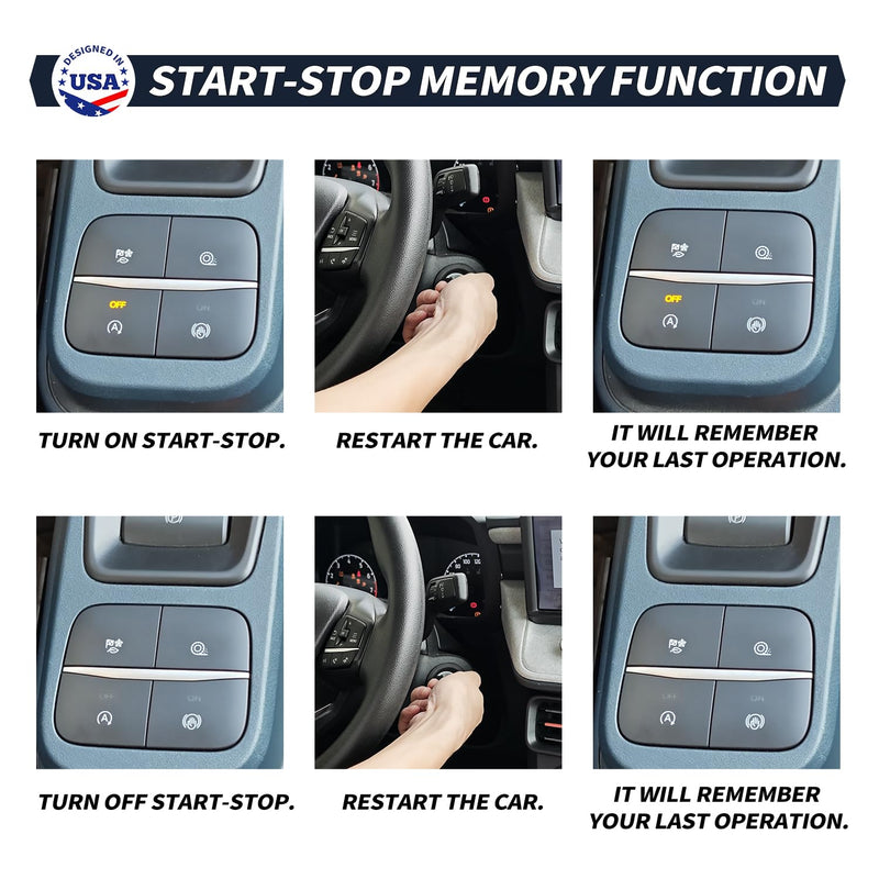 Auto Start Stop Eliminator Compatible with 2022 2023 2024 Ford Maverick | 2019-2023 Ranger | 2020-2024 Explorer | 2021-2024 Bronco Sport (Not for Bronco) Auto Stop Start System Disabler Auto Start Stop