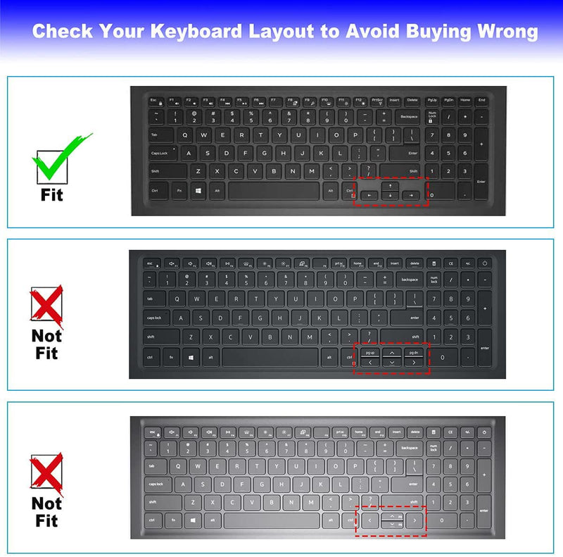 Keyboard Cover fit Dell Inspiron 15 3000 5000 Series /Dell G3 15 17 Series/ Dell Inspiron G7 7786 7790 /Dell Inspiron 3583 3593 3558 3580 5570 5558 5559 7559 7567 Accessories Keyboard Cover-MintGreen MintGreen