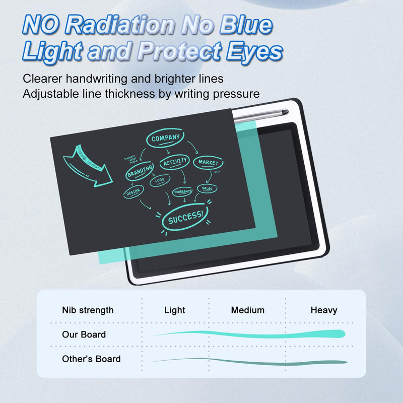 10 Inch LCD Writing Tablet Electronic Reusable Board with Cover for Adults | Digital Notebook Black Protective Case,Thick Sharp Writing Lines,Drafting Leaving Message,Christmas Birthday Gifts