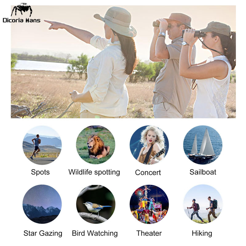 12x25 Small Binoculars for Adults and Kids, Compact Lightweight with BAK4 Prism, Easy Focus Wide View for Bird Watching, Travel, Sightseeing, Concert, Theater, Sports 12x25