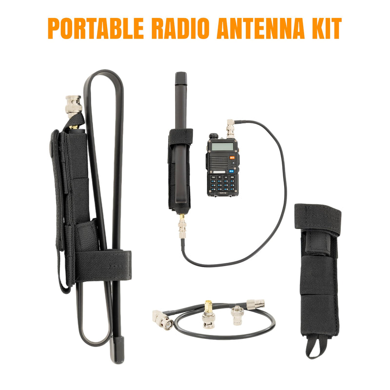 [AUSTRALIA] - Tactical Antenna Relocation Kit – Enhanced Signal & Mobility – Chest Rig & Backpack Compatible – Durable, Lightweight & Weather-Resistant – Ideal for Military, Outdoor Use (Black, 19" Cable) Black 19 Inches 